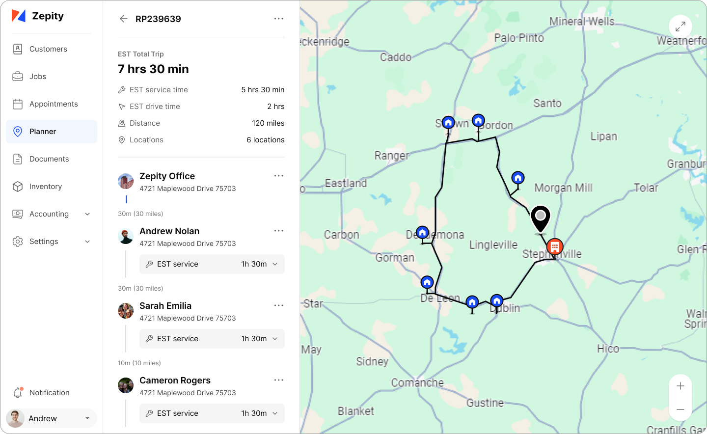 Route Planner UI