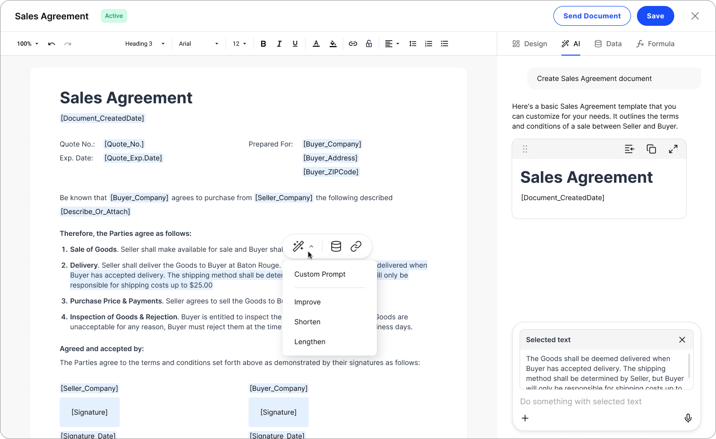 AI Document Generation